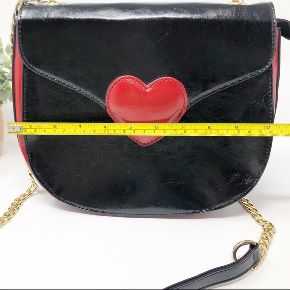 Pink Haley Heart Crossbody/Shoulder Bag - Vegan - Picture 6 of 6